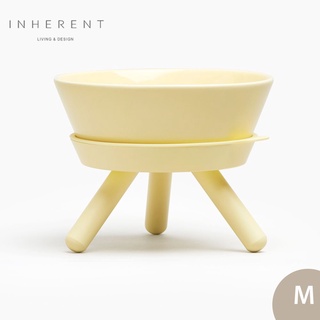 Inherent Oreo 寵物低腳碗 毛小孩 寵物碗 寵物碗架 狗碗 M 檸檬黃 [美學生活]