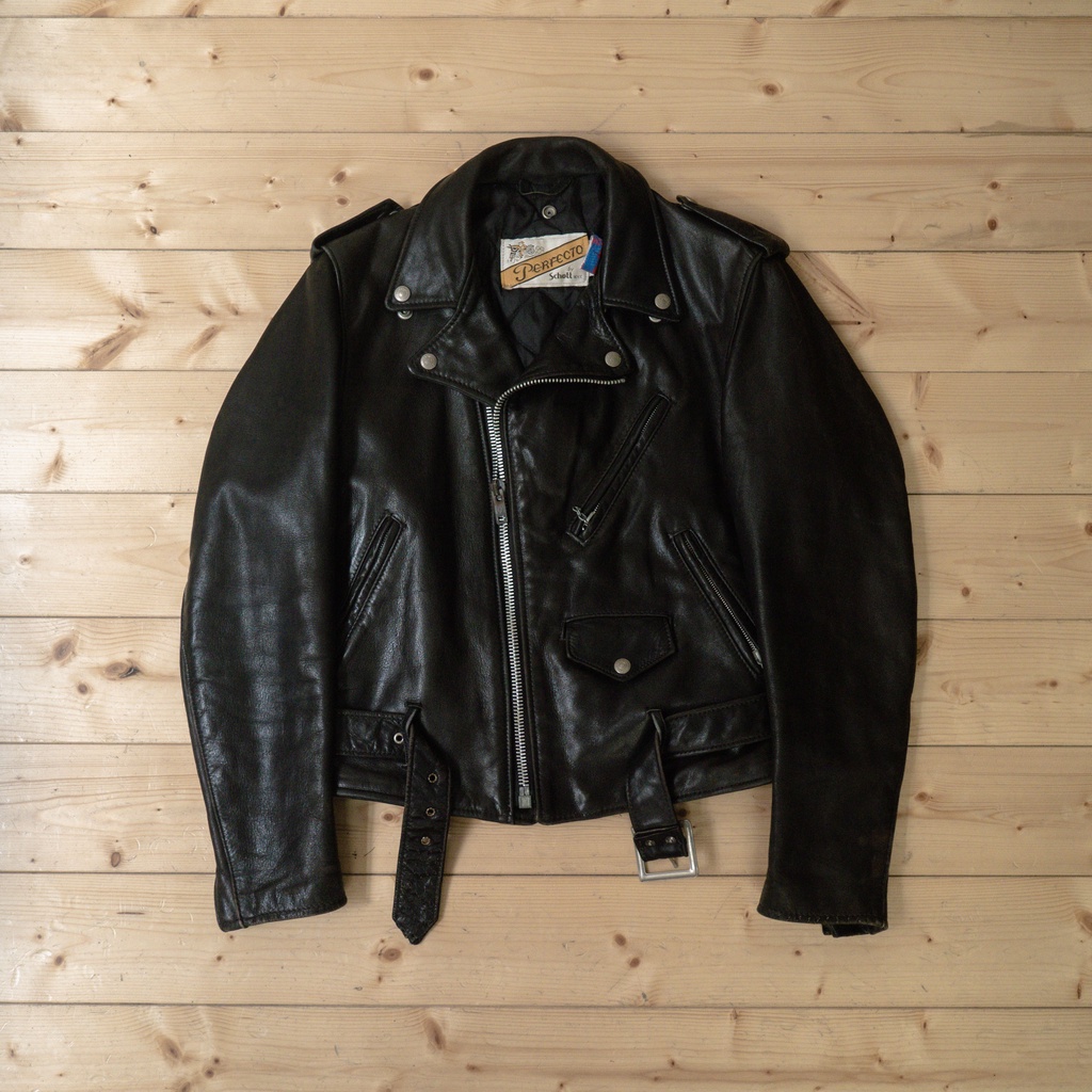 《白木11》 🇺🇸 80s Schott 618 leather perfecto 美國製 黑色 騎士 皮衣 夾克 外套