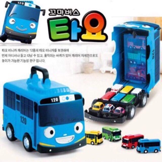 TAYO 小巴士 正版韓國進口 停車場 公車收納箱可手提 收納提盒