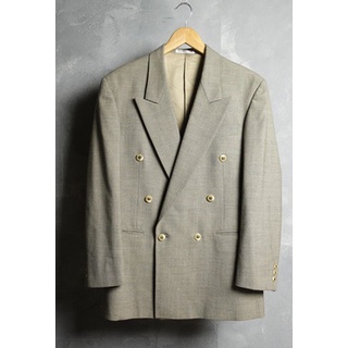 皮爾帕門 PIERRE BALMAIN 淺灰系 箭領 純羊毛 西裝外套 46號