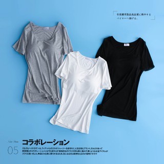 素色 莫代爾 運動 bra-T 短袖T恤