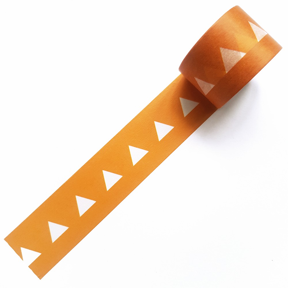 mt Wamon 和紙膠帶 30mm  / 鱗紋三角形 橘 (MT01K1942) / 日本和柄限定款