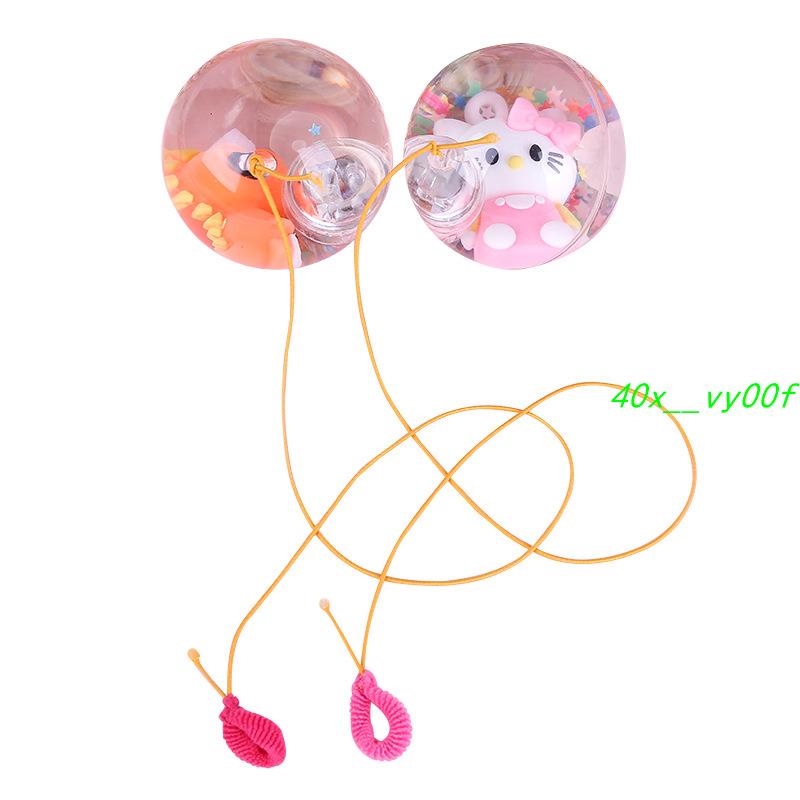 小草百貨🍎發光球彈力球3D卡通娃娃閃光兒童玩具帶繩跳跳夜光球 智力開發&amp;*(
