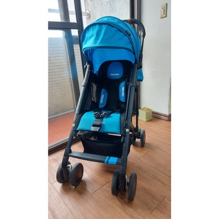 德國RECARO Easylife 寶石藍嬰幼兒手推車+原廠透明遮雨罩+魔術貼嬰兒掛勾一組2個+車輪保護套一組8個