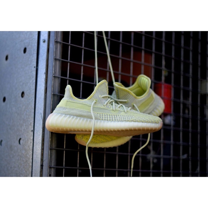 Adidas yeezy boost 350 v2 鞋帶反光 螢光黃 髒黃 歐洲限定 FV3250