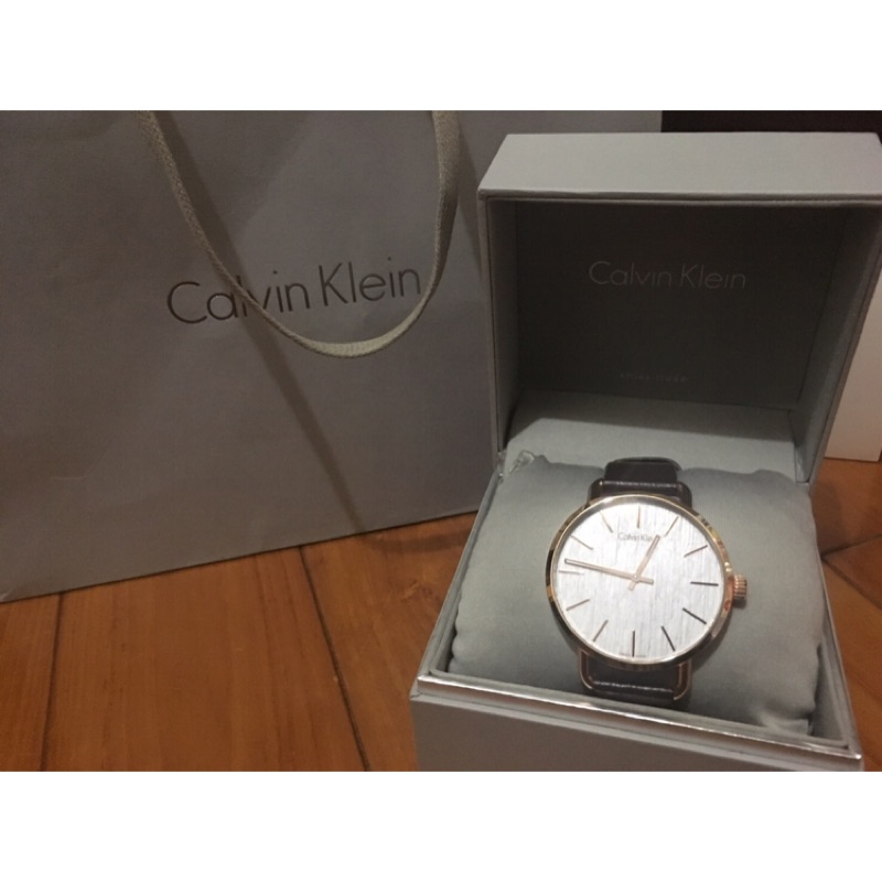 CK CALVIN KLEIN Even 超然系列鍍PVD玫瑰金白面手錶 42mm