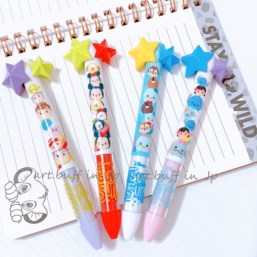 激安現貨ᴶᴾ🌸日本製 迪士尼Disney 星星造型 MIMI雙色筆 咪咪筆 多色筆 SAKAMOTO 奇蒂 玩總 史迪奇
