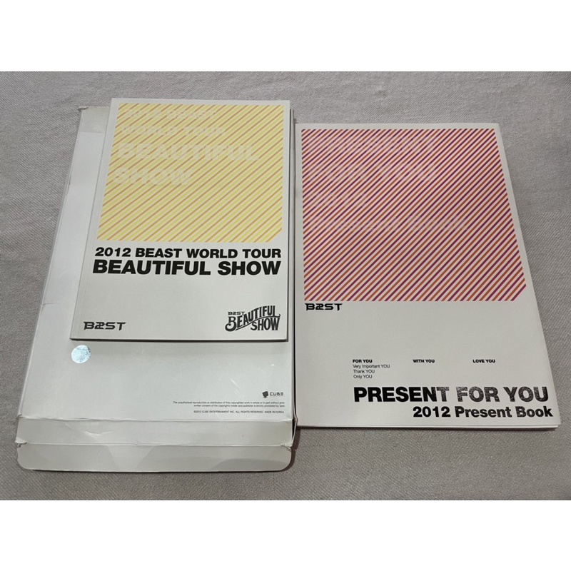 BEAST Beautiful Show 演唱會 官方寫真 2012年（2本）斗俊 賢勝 俊亨 耀燮 起光 東雲