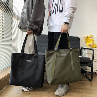 日係斜揹包男 大容量托特包 休閒簡約斜揹包 時尚百搭牛津佈包 男士手提包