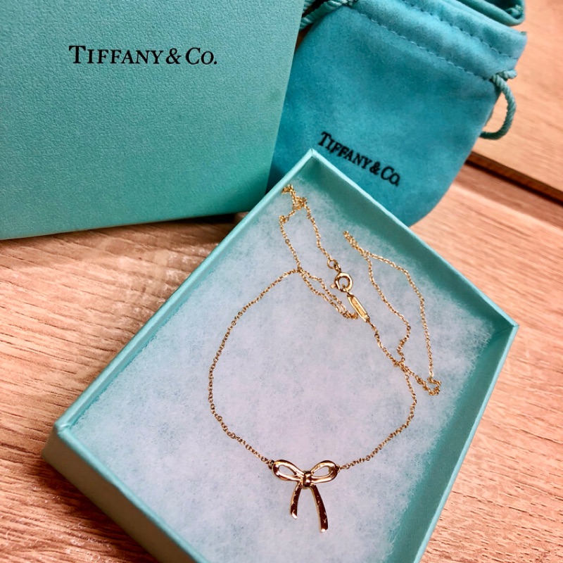 🎀 Tiffany&amp;Co. 蝴蝶結18k 750項鍊 🎀