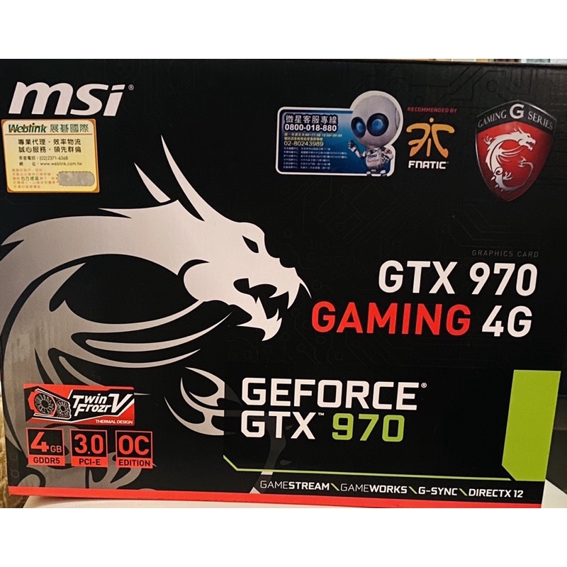 MSI 微星 GTX 970 GAMING 4G （二手故障卡）
