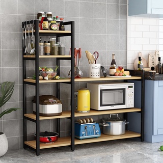 廚房架子 置物架 落地 多層 多功能 家用 烤箱微波爐收納架 碗櫃 調料櫥櫃