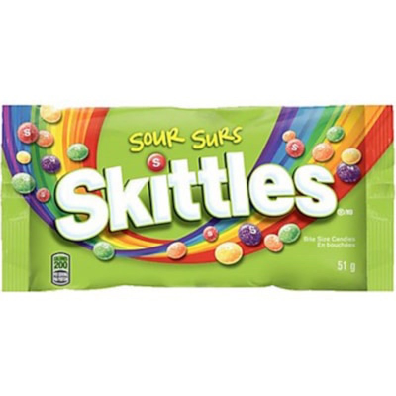 Skittles 綺果彩虹糖🌈綠色51g 酸糖