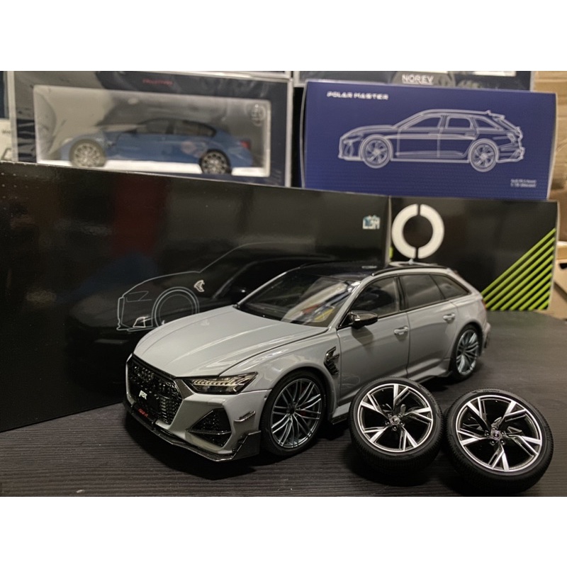 【E.M.C】1:18 1/18 Polar Master Audi RS6 ABT Avant C8 金屬模型車