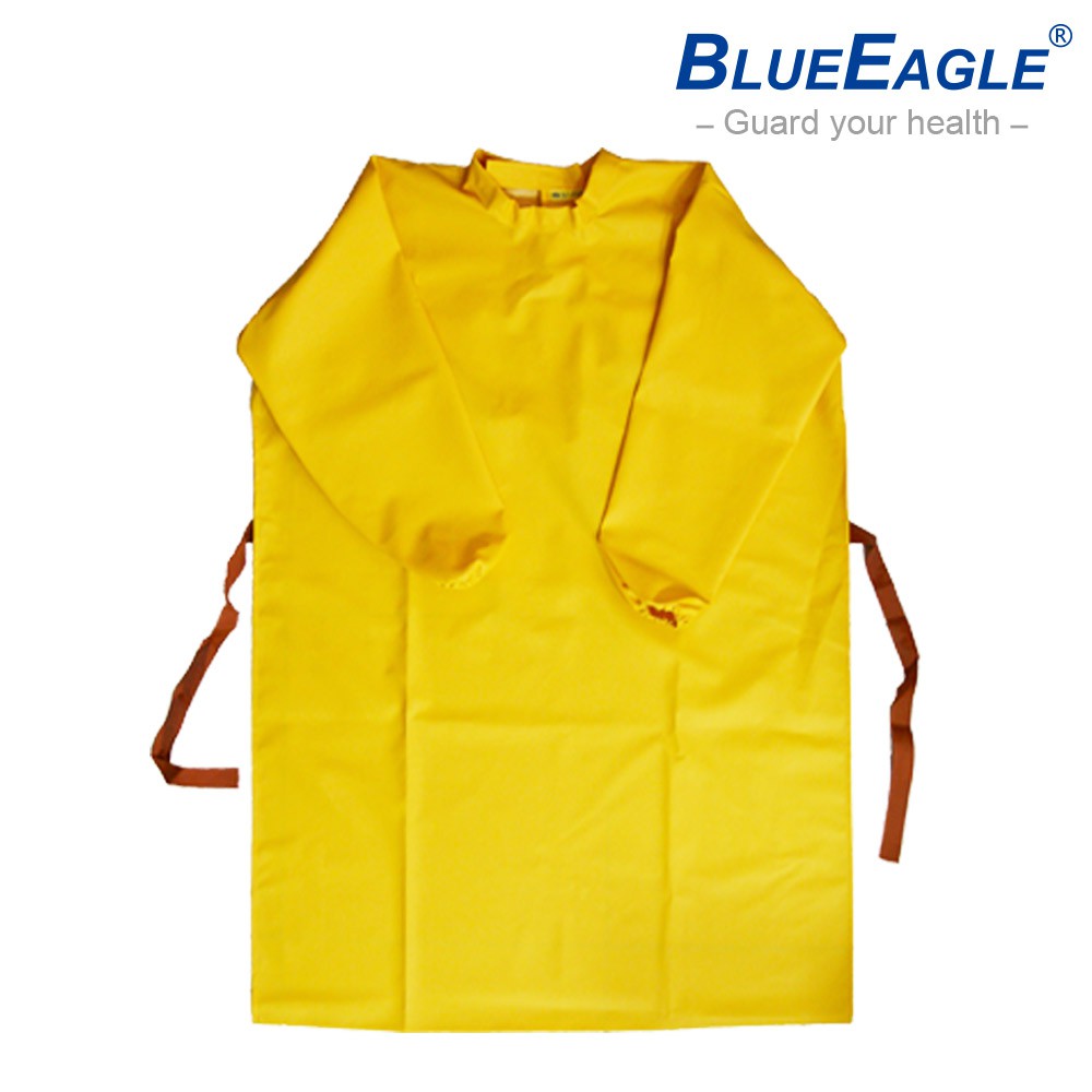藍鷹牌 塑膠長袍 黃色PVC布 適合伙房工廠水電作業 R-66