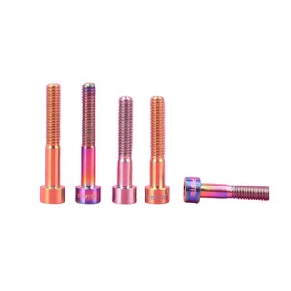 RISK TC4鈦合金龍頭上蓋梅花螺絲M6*50mm(一入 三色選擇) 鈦螺絲