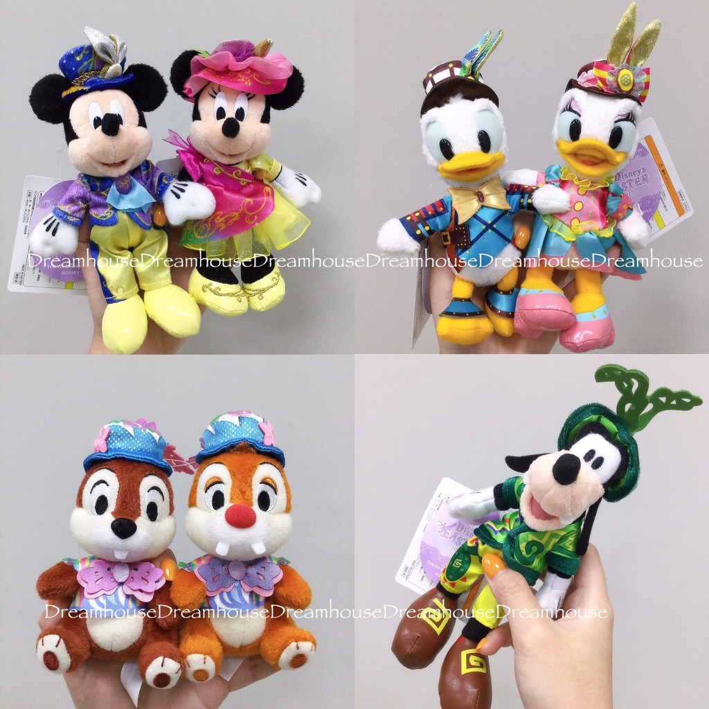 東京迪士尼 2017 復活節限定 米奇 米妮 唐老鴨 黛西 奇奇蒂蒂 高飛 吊飾娃娃