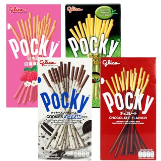 【POCKY】 巧克力、草莓、牛奶巧克力餅乾、日式抹茶棒 40g 格力高 百琪 餅乾棒