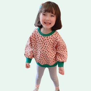 童裝 女童上衣 春裝豹紋大學T2021新款兒童洋氣打底衫女寶寶春秋百搭長袖上衣 現貨 潮寶貝兒