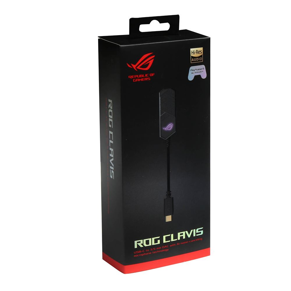 ASUS 華碩 ROG Clavis AI 降噪麥克風USB外接式音效卡【魔力電玩】