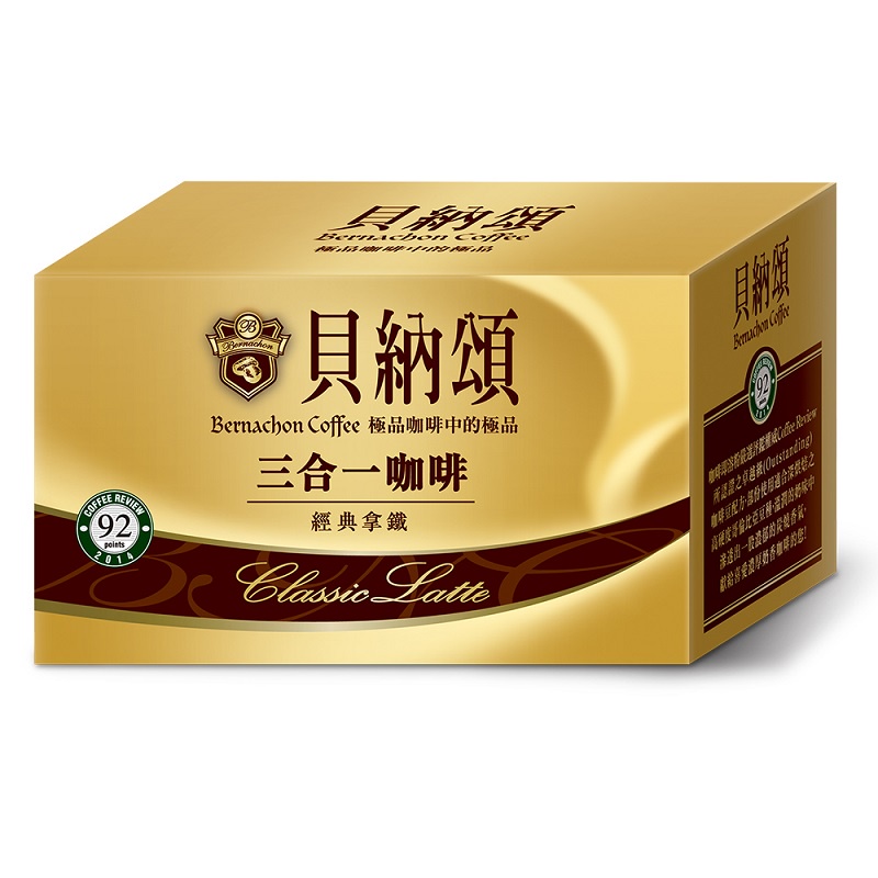 貝納頌 三合一咖啡(經典拿鐵) 20g x 25包【家樂福】