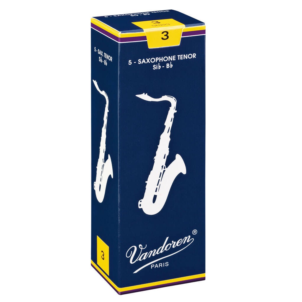 次中音薩克斯風竹片 竹片 Vandoren Tenor Saxophone 法國藍盒 3號 5片裝 薩克斯風 樂器 配件
