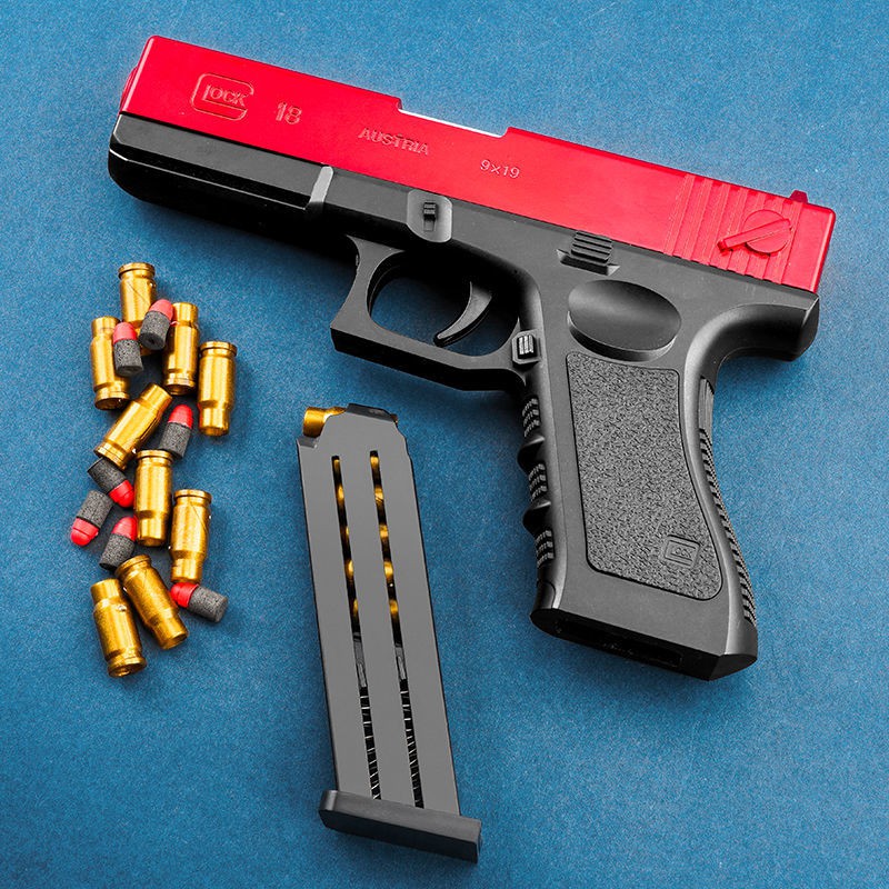 拋殼軟彈槍柯爾特M1911下供拋殼軟彈槍兒童吃雞玩具槍格洛克G18沙綠吃雞手槍