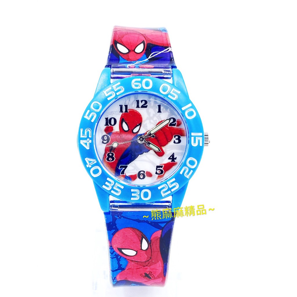 🐻熊麻麻精品🐻台灣製造 MARVEL 蜘蛛人  手錶 卡通 數字清楚 正版 兒童錶 卡通錶 復仇者聯盟