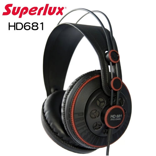 愷威電子 舒伯樂 Superlux HD681  監聽耳罩式耳機 附收納袋 轉接頭 高雄耳機專賣(公司貨)