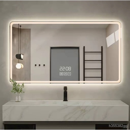 批發LED智能浴室鏡觸摸壁掛防霧鏡衛生間升級藍牙鏈接