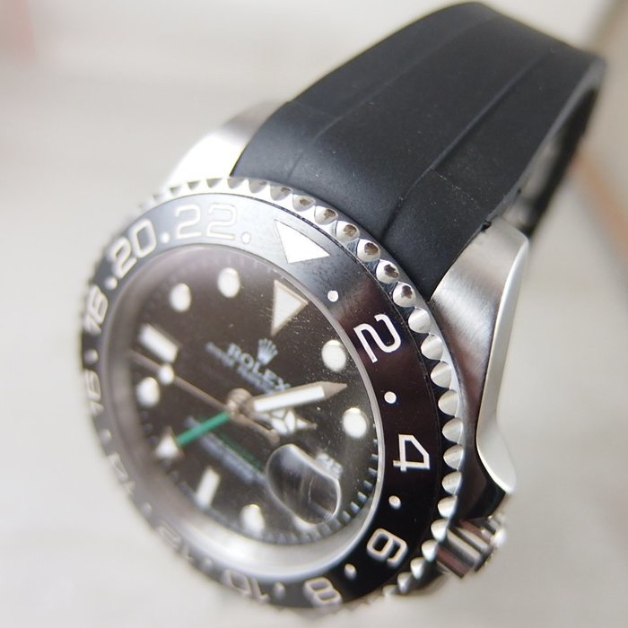 【錶帶城】20mm 圓弧頭PU膠錶帶膠帶含安全扣代用 勞力士 Rolex 黑水鬼綠水鬼 16610 LV daytona