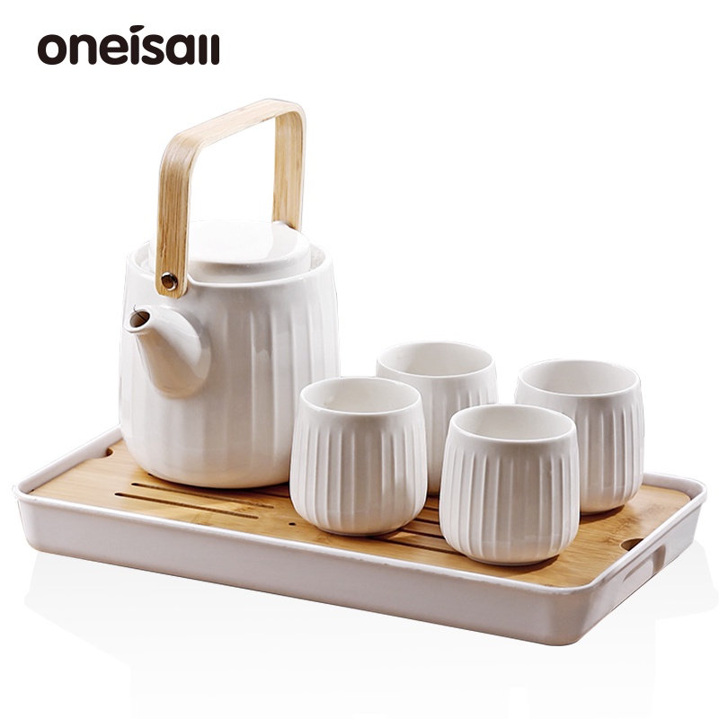 Oneisall 創意陶瓷茶壺家用茶杯套裝客廳300ML