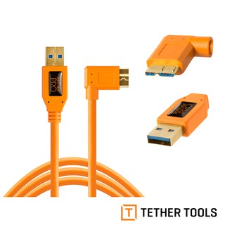 Tether Tools CU61RT15-ORG USB3.0 轉 MicroUSB 直角 傳輸線 4.6M