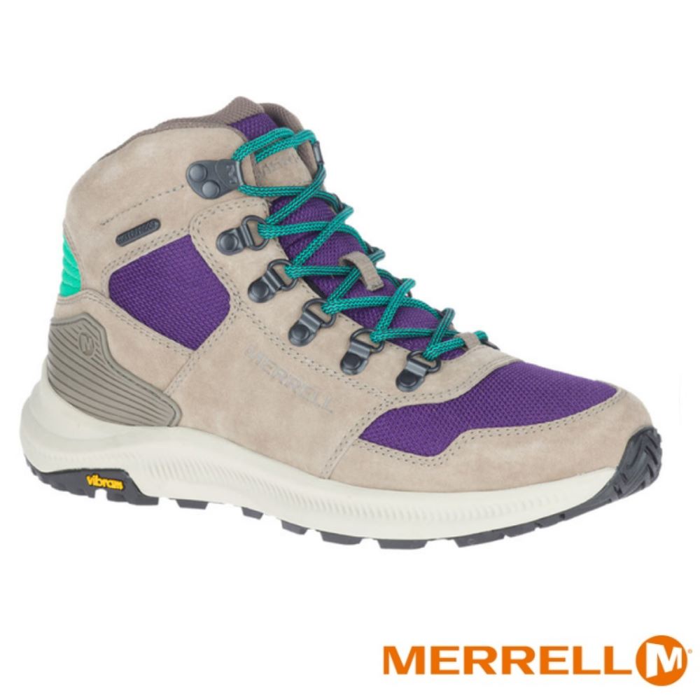 MERRELL 美國 女 ONTARIO 85 MESH MID 棕/深紫 ML500126【野外營】防水透氣登山健行鞋