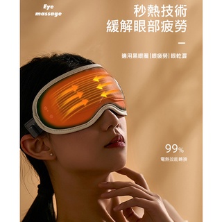 促銷 視覺化按摩眼罩 石墨烯加熱眼罩 熱敷/冷敷 (USB充電) 三段調溫 七段震動 按摩 15分鐘自動關機