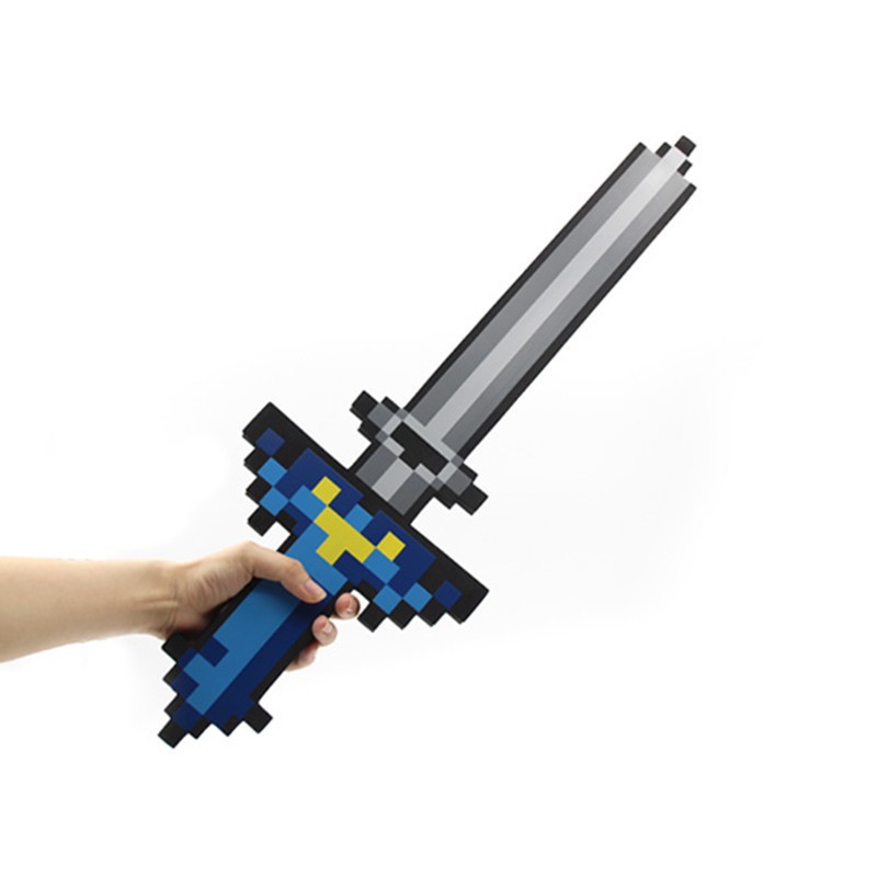 新設計的minecraft 劍玩具安全泡沫多彩斧劍鐮刀模型玩具minecraft 可動人偶 蝦皮購物