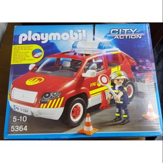 Playmobil 5364 摩比 聲光 消防車 警察車 滅火器 玩具