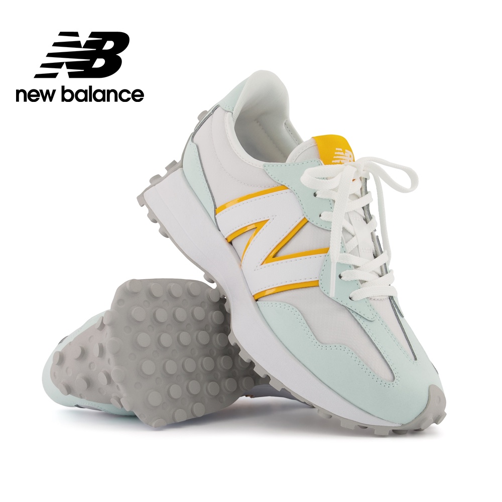 【New Balance】 NB 復古運動鞋_女性_薄荷綠/黃_WS327FM-B楦 (網路獨家款) 327