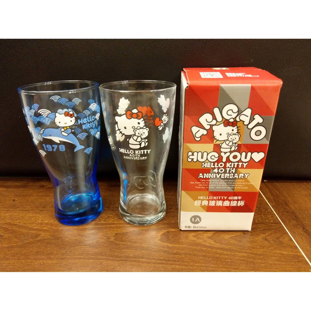 [Hello Kitty] 7-11 40週年經典玻璃曲線杯