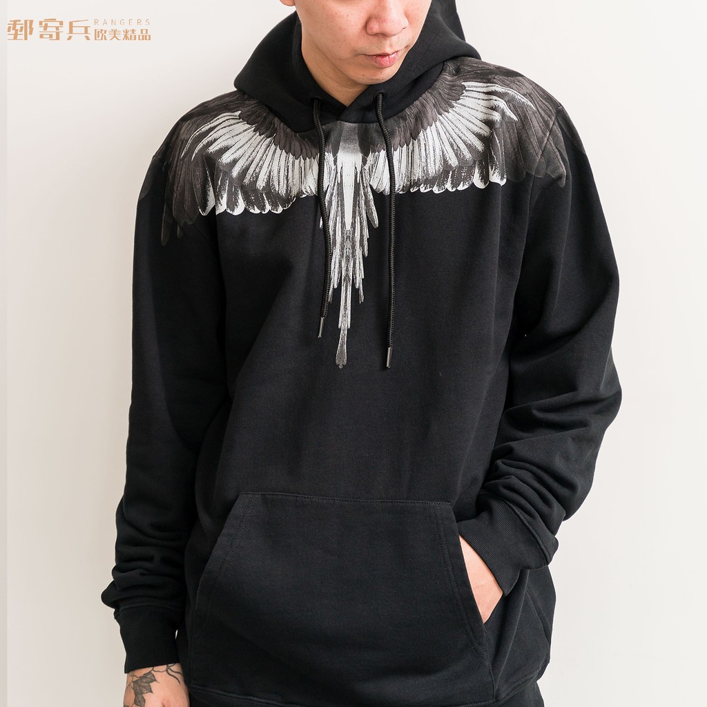 [零碼SALE] MARCELO BURLON  MB 男版 天堂鳥 翅膀款 連帽帽T 8058841126597