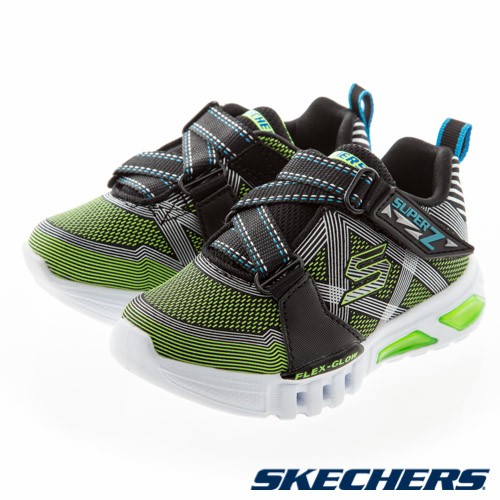 奇星 零碼13cm SKECHERS FLEX-GLOW 小童鞋  童鞋 燈鞋 運動鞋 # 90543NBKLM