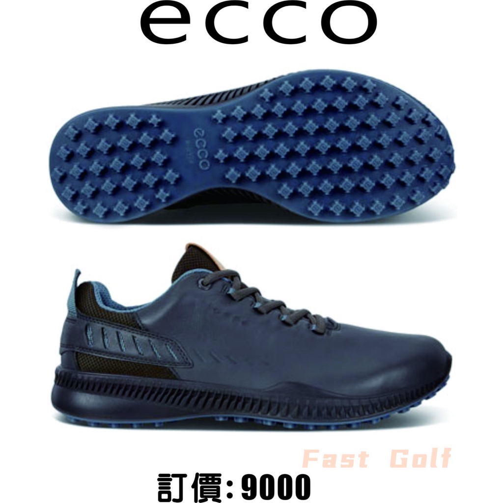 飛仕特高爾夫 	 ecco 男鞋(無釘) S-Hybrid #151134-01308 ,深灰 無釘鞋