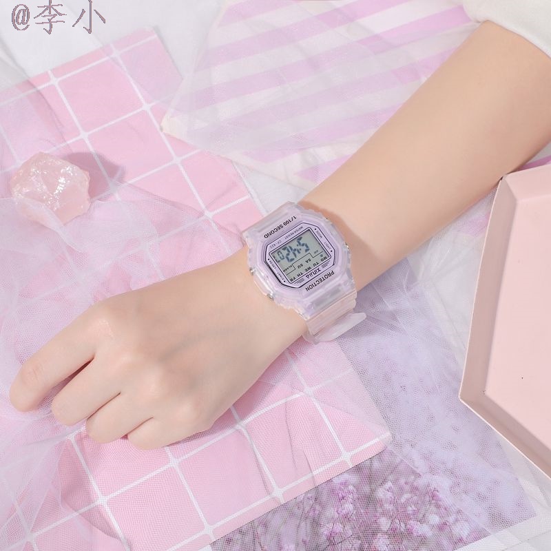 @李小西ins ins 風 手錶女生電子錶 捷卡電子錶 時刻美電子錶 運動電子錶