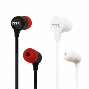 第三家❤■HTC原廠耳機 新版扁線耳機/入耳式耳機/內建麥克風/ 黑紅色款(3.5mm)-裸裝