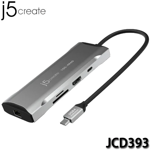 【3CTOWN】含稅 j5 create JCD393 Type-C Gen2 真4K60 9合1多功能集線器 HUB
