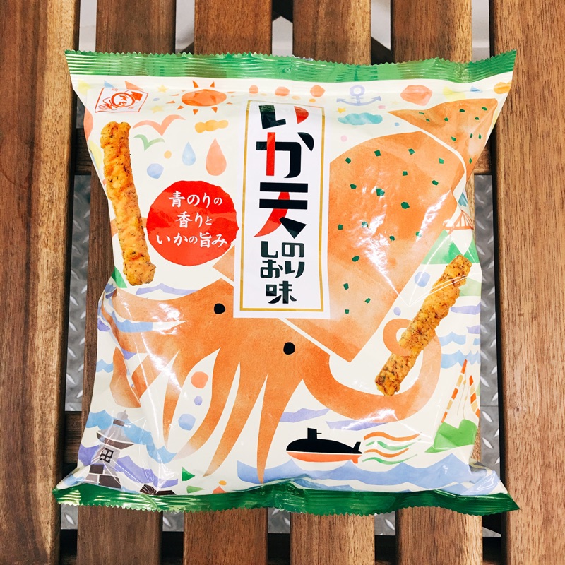 ［蕃茄園］日本進口 全珍 海苔鹽味魷魚天婦羅餅 175g
