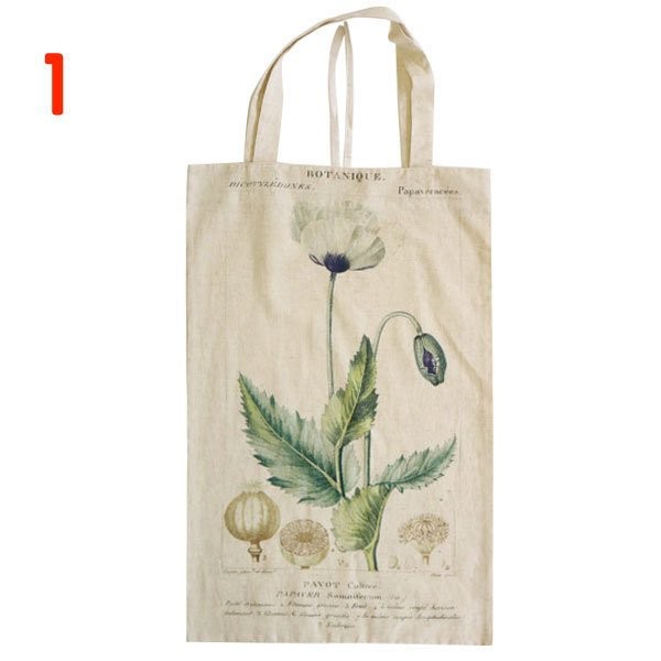 《齊洛瓦鄉村風雜貨》日本zakka雜貨 日本法國製花卉造型亞麻混棉製手提袋 長型購物袋 壁面裝飾