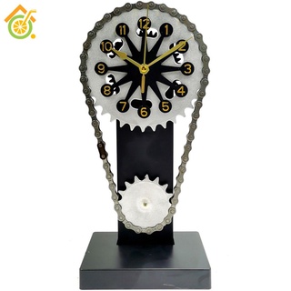 金屬版旋轉齒輪時鐘裝飾掛鐘老式機械時鐘, 用於家庭裝飾商店Tkc2617