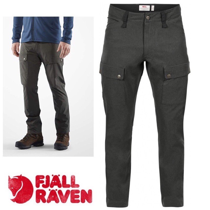 fjallraven keb lite trousers M 小狐狸 北極狐 拼接 登山褲 健行褲 灰黑色 男 EU50