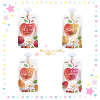 韓國LUSOL 水果果泥 4m+ (蘋果/水梨蘋果/胡蘿蔔蘋果/草莓蘋果)